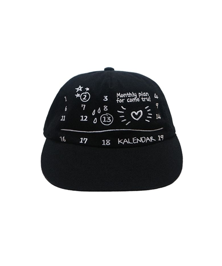 Monthly Plan 5pannel Cap - Black