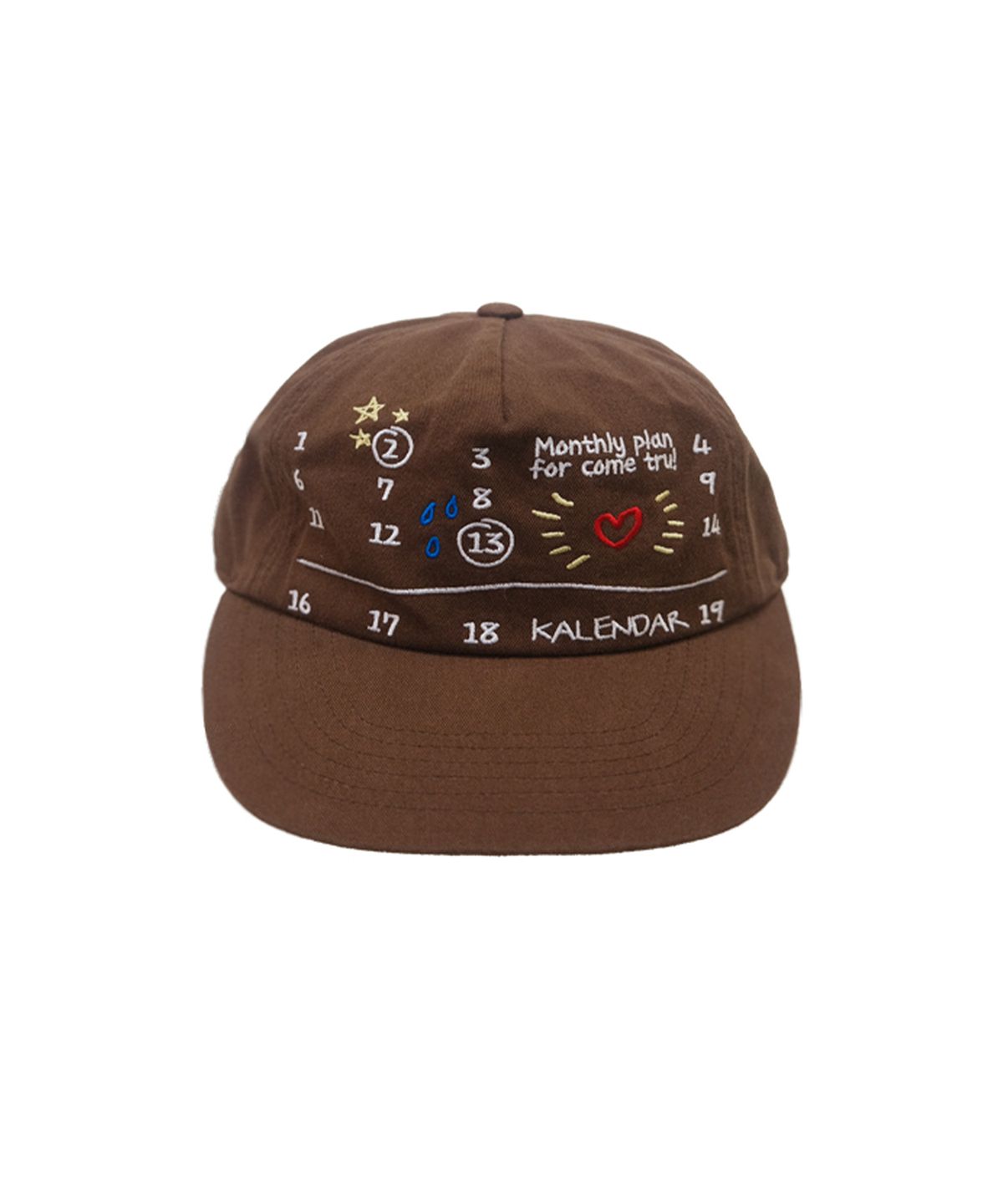 카렌다(KALENDAR) Monthly Plan 5pannel Cap - Brown