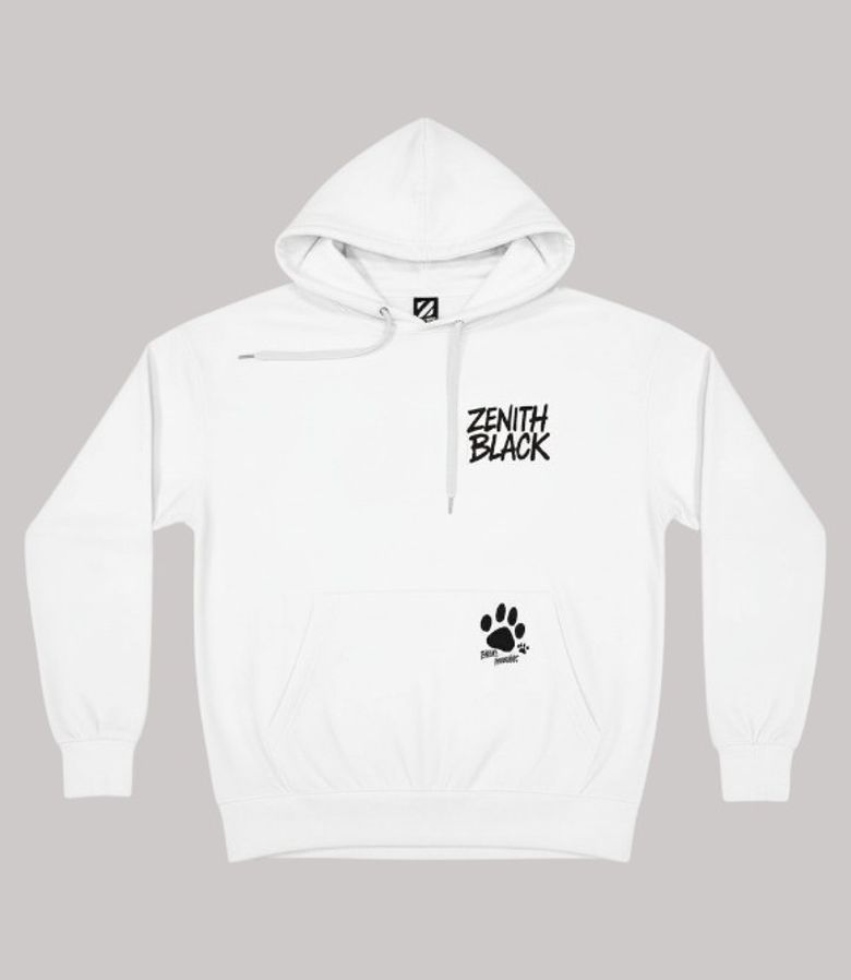 스텐다드 제니스 블랙 기본로고 오버핏 후드 (WHITE)