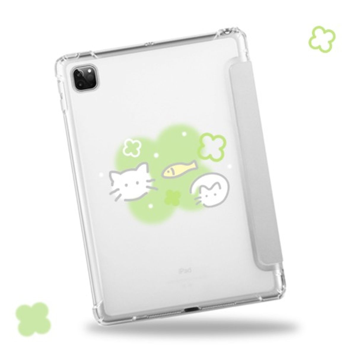 이레케이스앤굿즈(IRECASEGOODS) 럭키캣 갤럭시탭 아이패드 애플펜슬 수납가능 풀커버 케이스