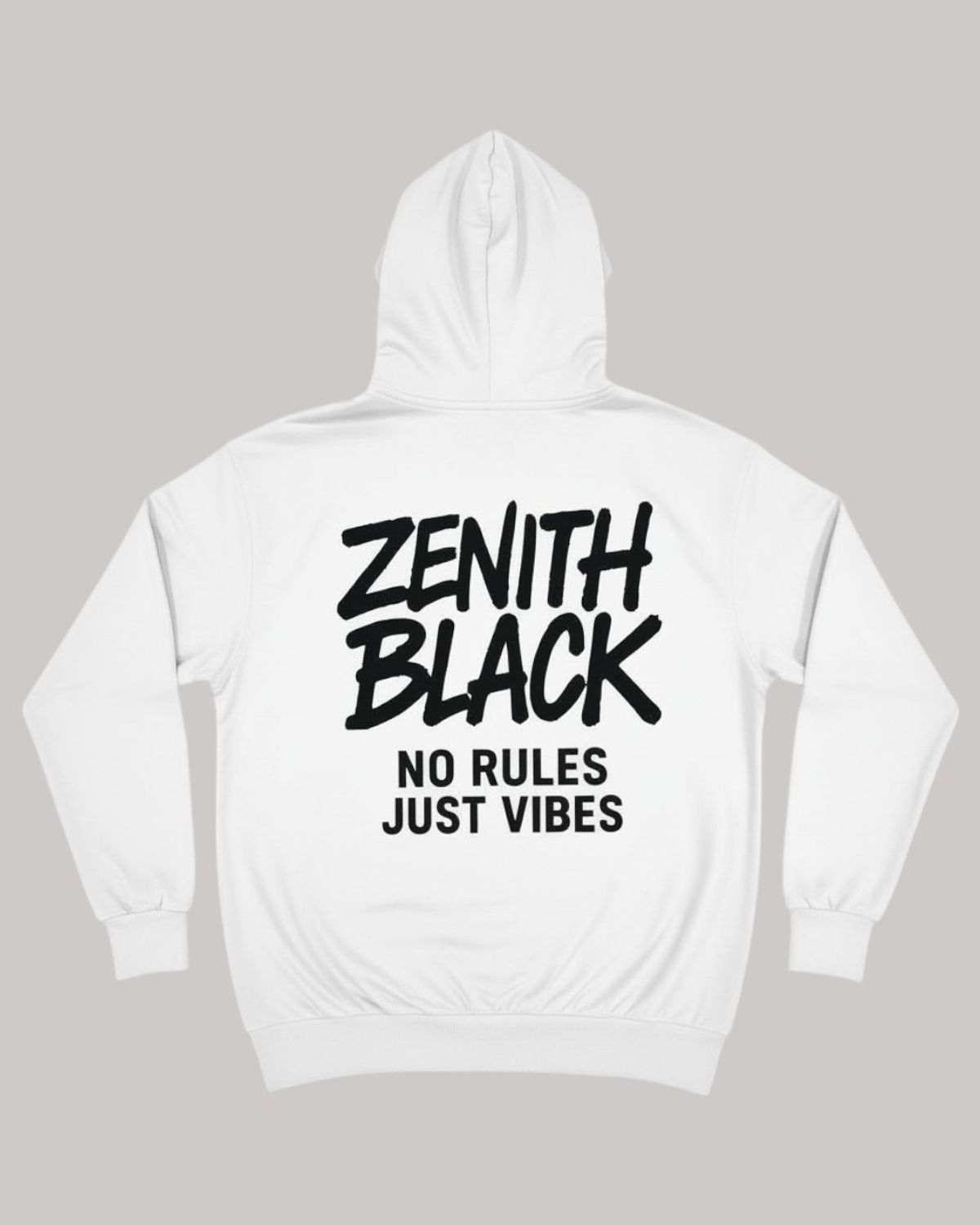 지블랙(ZBLACK) 제니스 블랙 빅로고 로고 오버핏 후드 WHITE