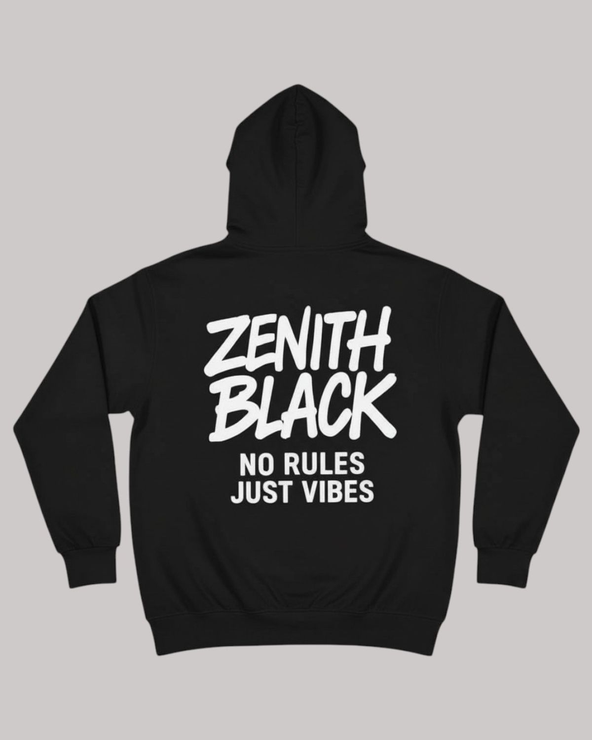 지블랙(ZBLACK) 제니스 블랙 빅로고 로고 오버핏 후드 BLACK