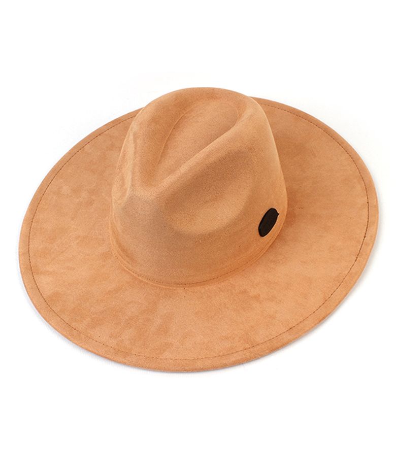 Suede Simple Beige Fedora 페도라