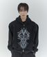 darkness scissors hoodie zip-up (black)