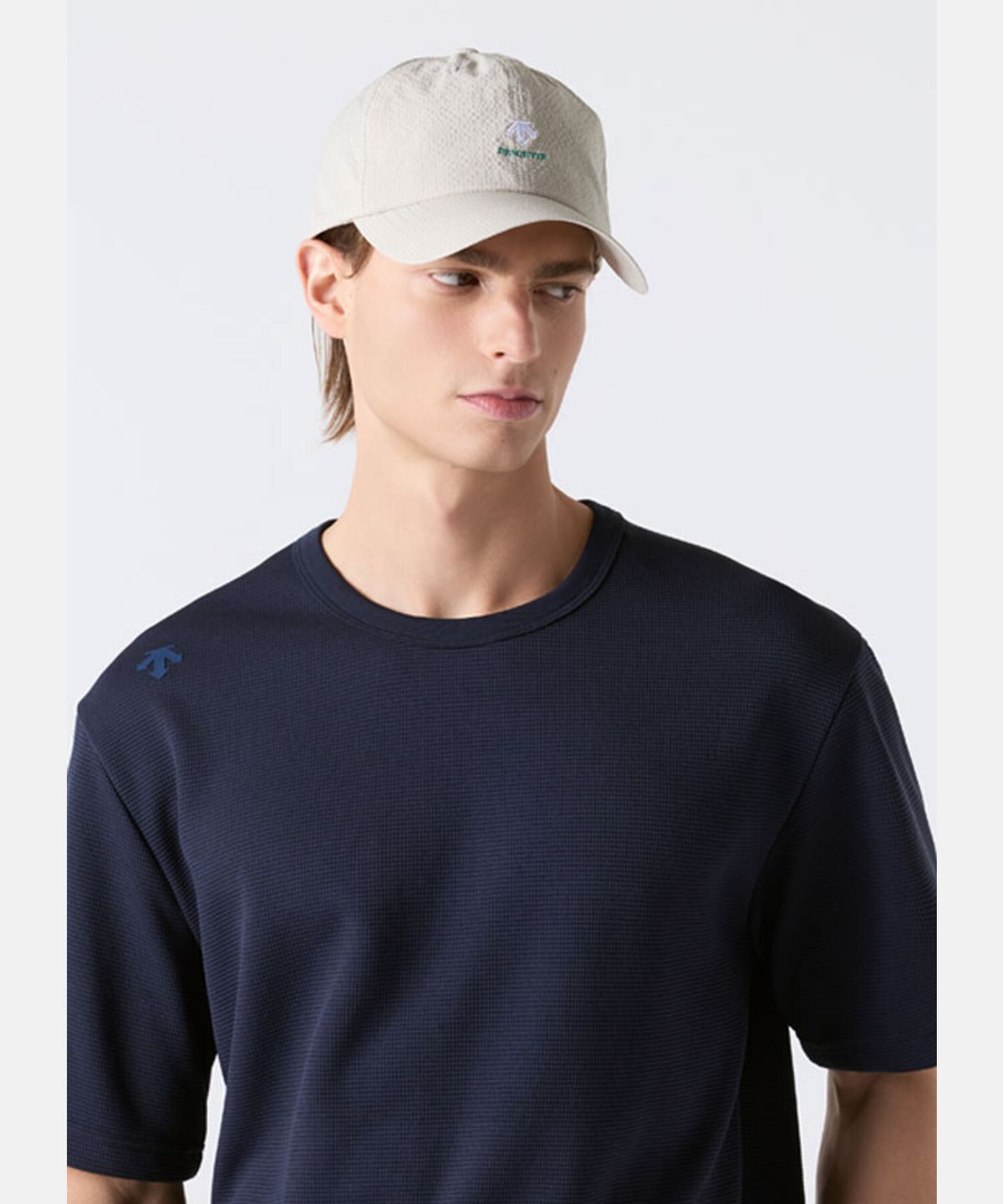 데상트(DESCENTE) 나일론 경량 우븐 볼캡 베이지 SR123UCP1A