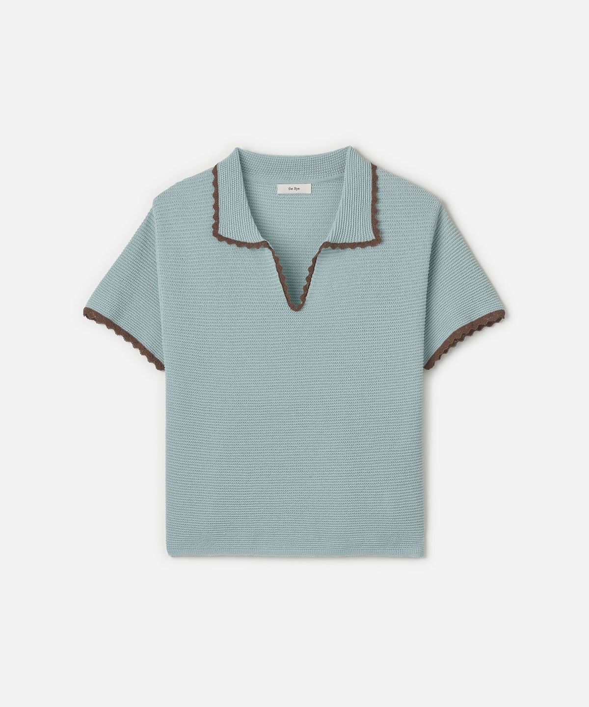 더라이(THERYE) Open Collar Knit(Mint)