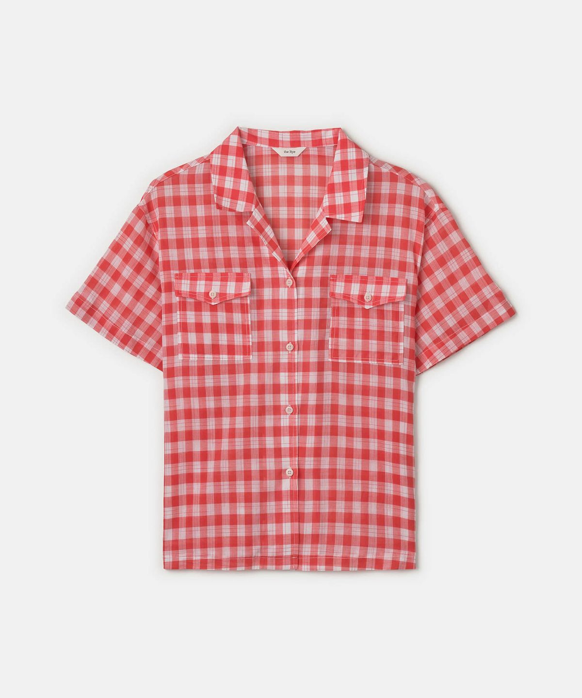 더라이(THERYE) Pocket Half Sleeve Shirt(Red)