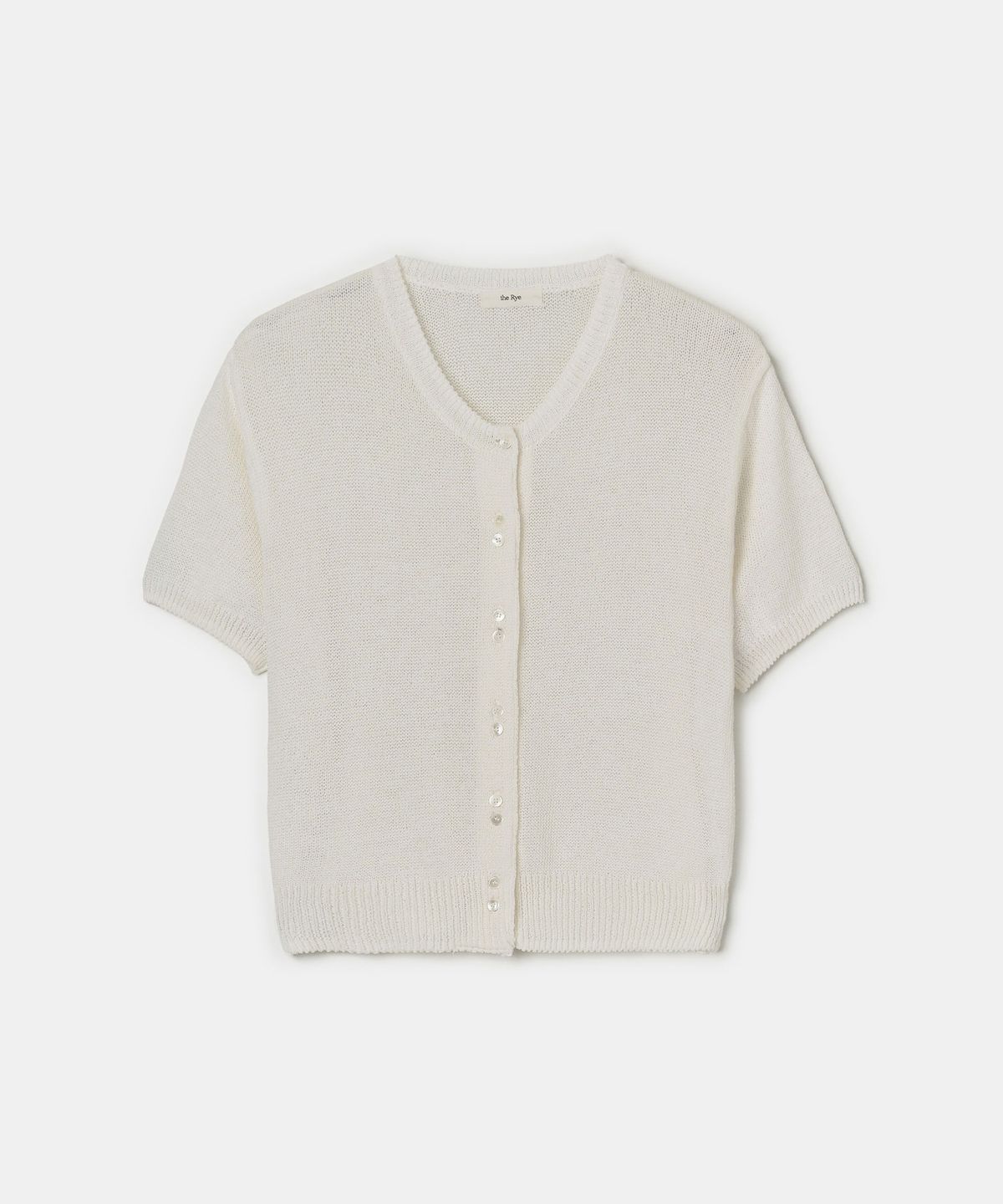 더라이(THERYE) Round Half Cardigan(White)