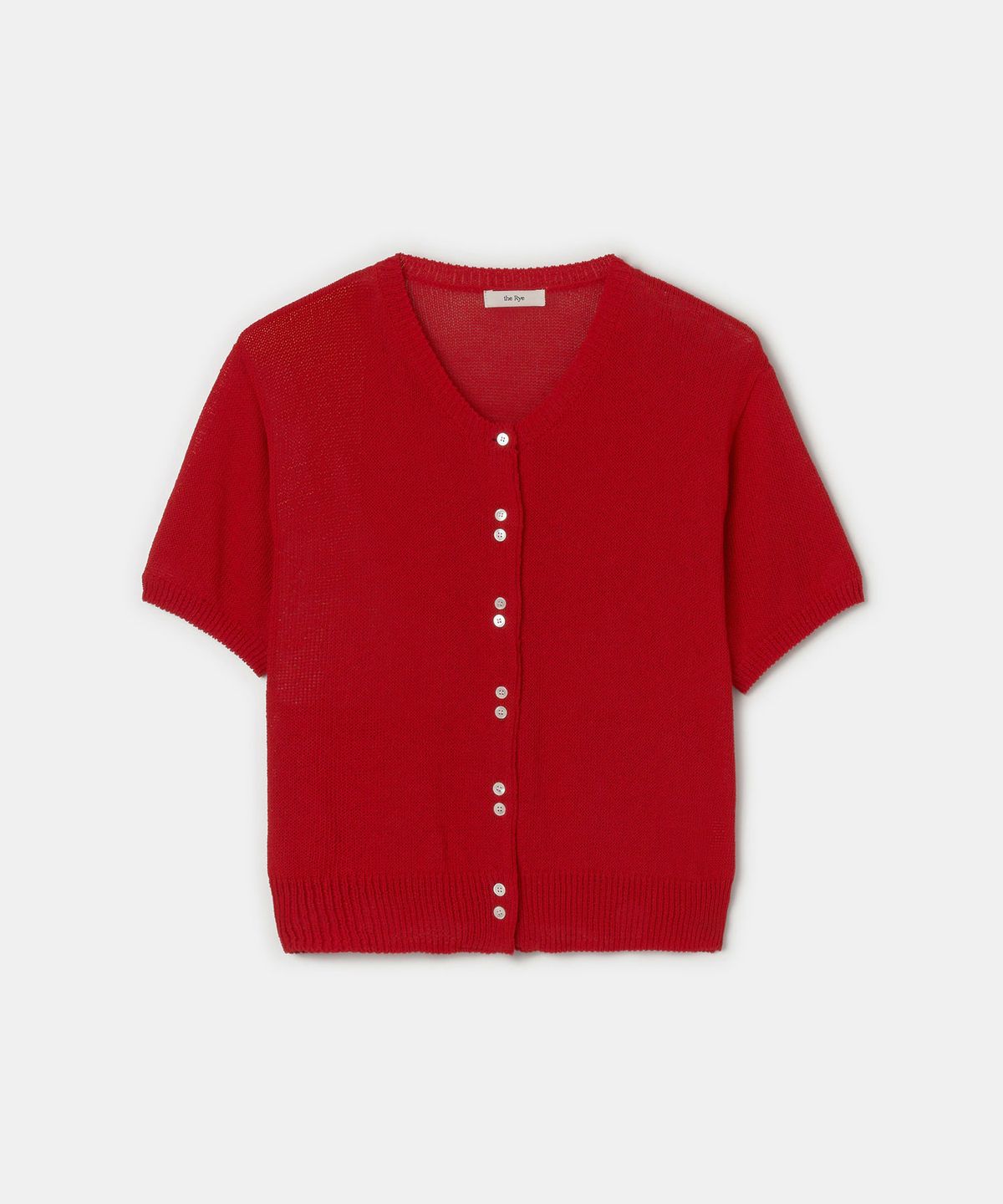더라이(THERYE) Round Half Cardigan(Red)