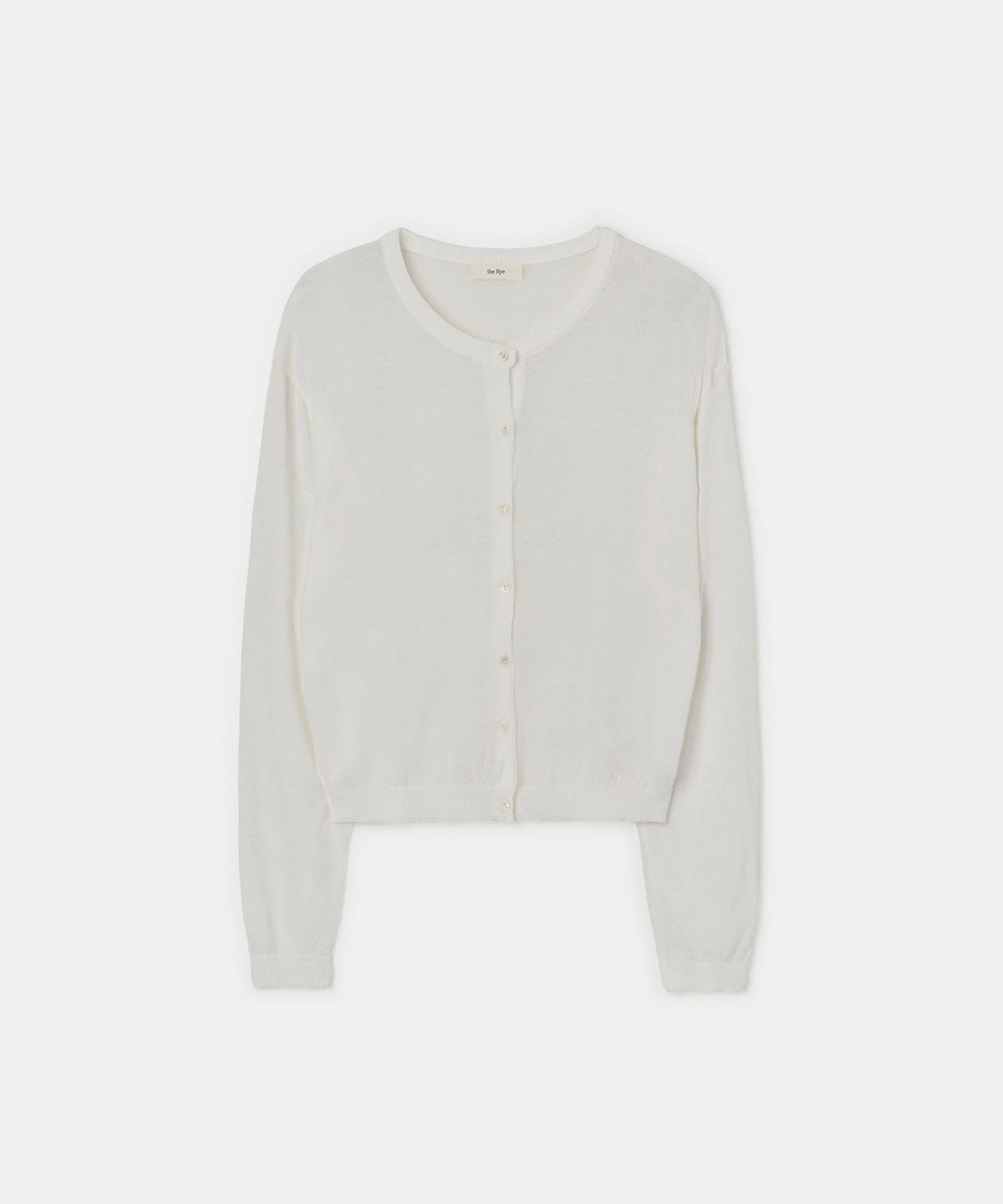 더라이(THERYE) Sheer Round Cardigan(White)