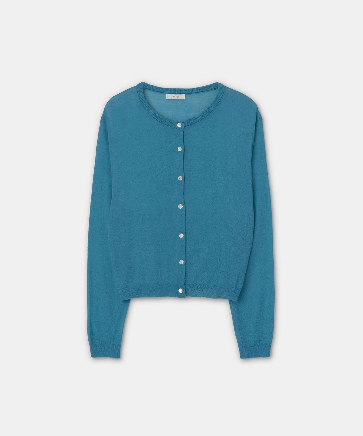 더라이(THERYE) Sheer Round Cardigan(Blue)