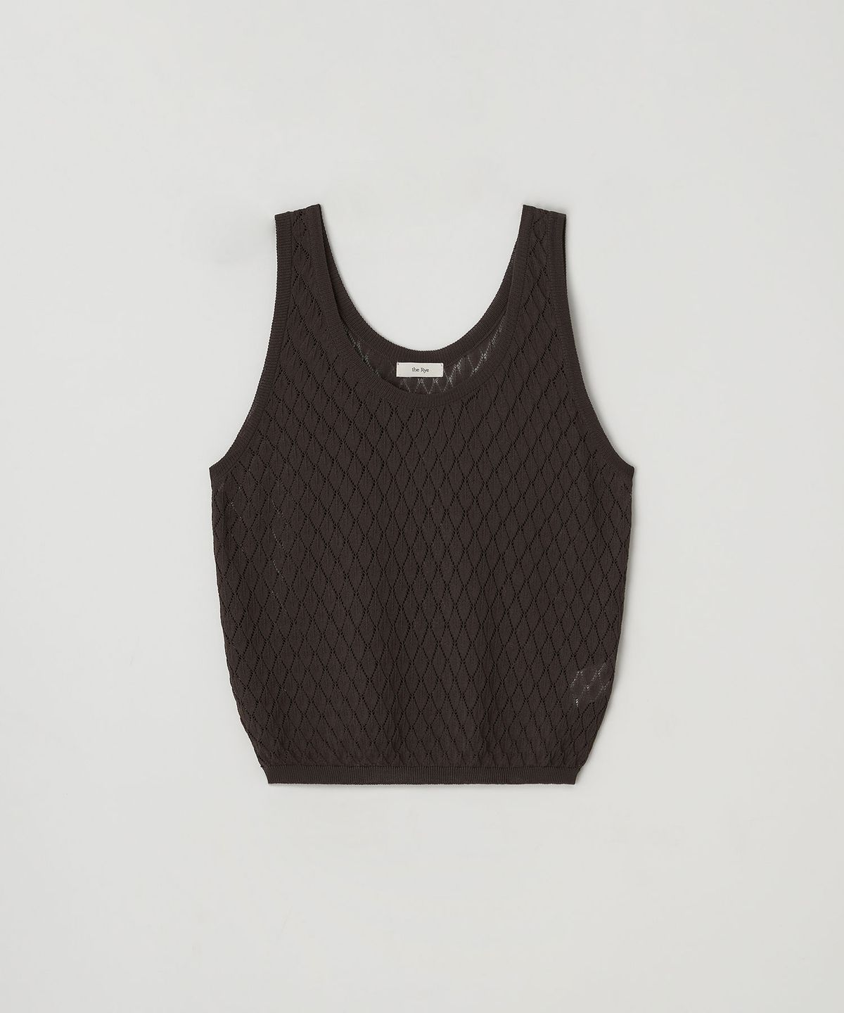 더라이(THERYE) Net Sleeveless Knit(Brown)