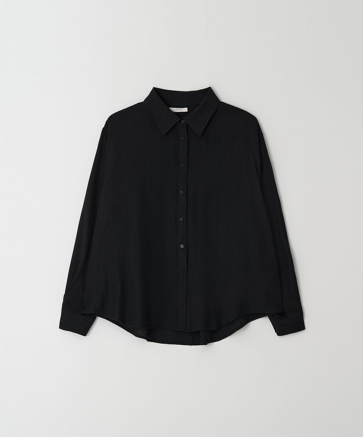 더라이(THERYE) Wrinkle Button Wrap Shirts(Black)