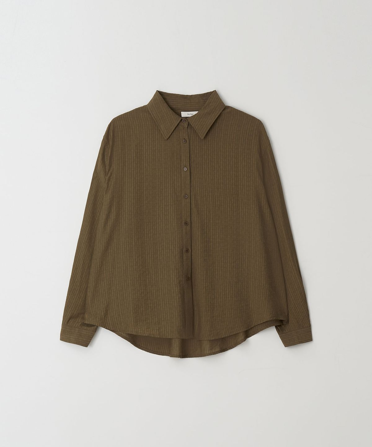 더라이(THERYE) Wrinkle Button Wrap Shirts(Brown)