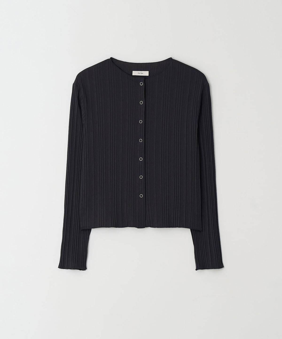 더라이(THERYE) Pleats Snap Cardigan(Charcoal)