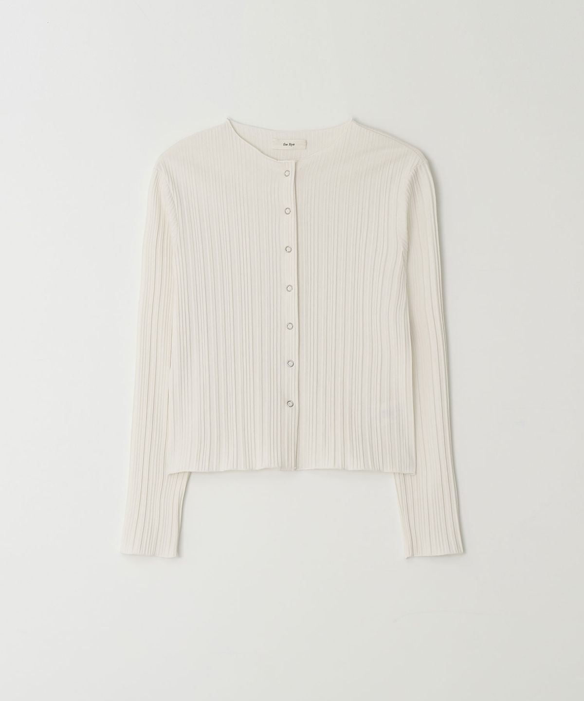 더라이(THERYE) Pleats Snap Cardigan(Ivory)