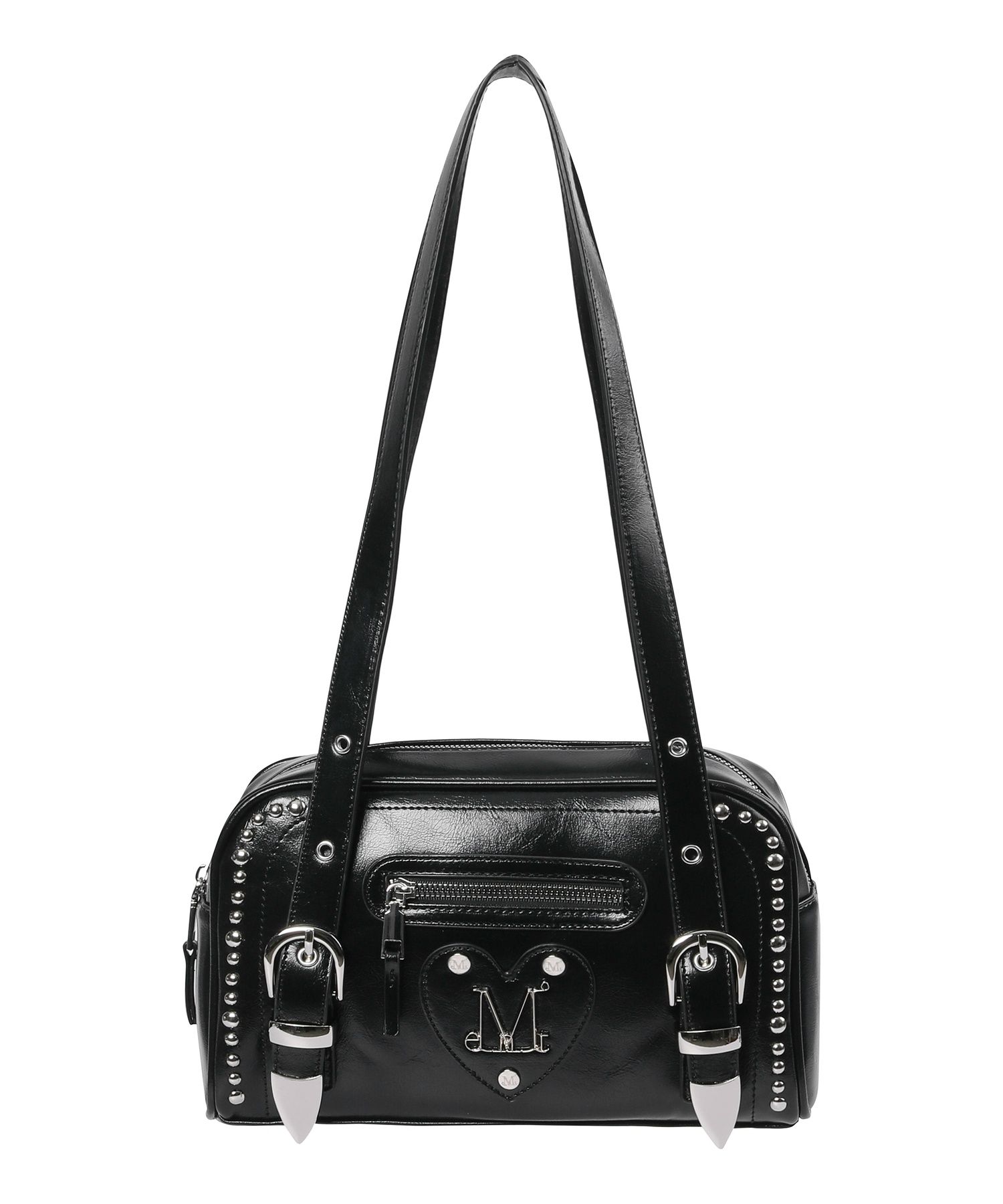 MUSINSA | MUCENT Conic Metal Logo Stud Shoulder Bag Unisex