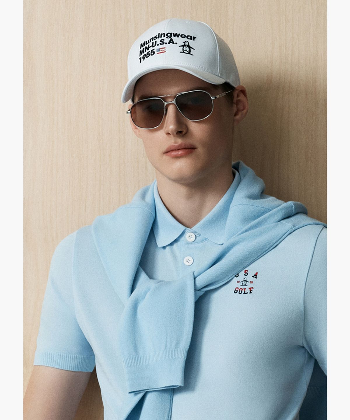 먼싱웨어(MUNSINGWEAR) 남성 시그니처 1955 볼캡 화이트 MR121MCP11