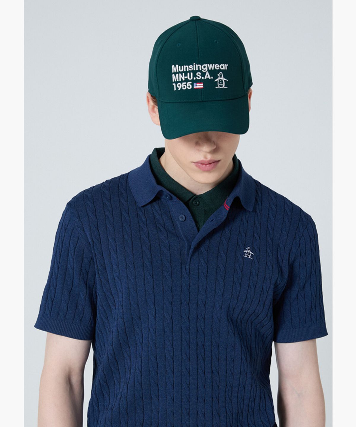먼싱웨어(MUNSINGWEAR) 남성 시그니처 1955 볼캡 다크그린 MR121MCP11