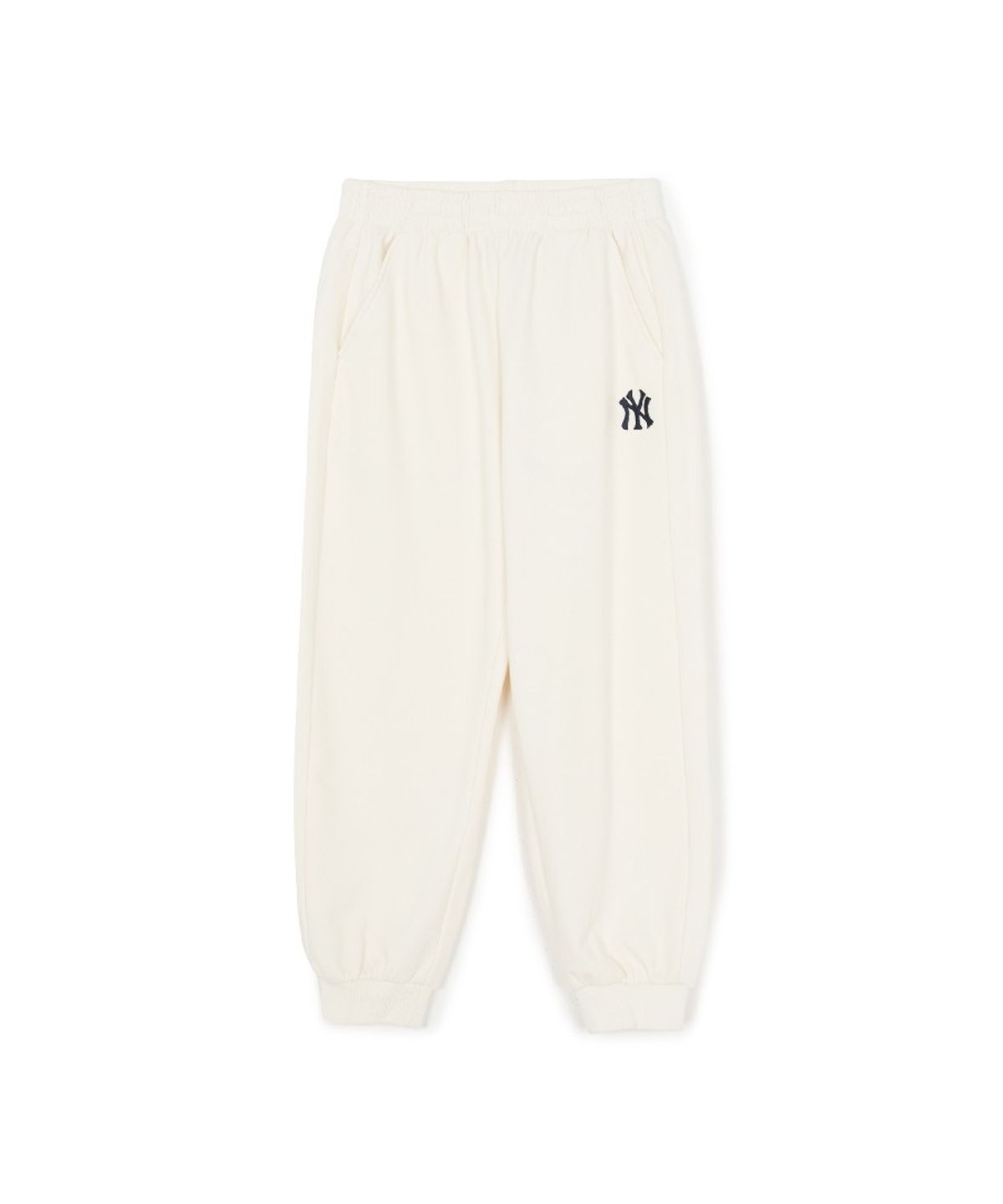 엠엘비 키즈(MLB KIDS) 베이직 스몰로고 조거 팬츠 NY (Ivory)