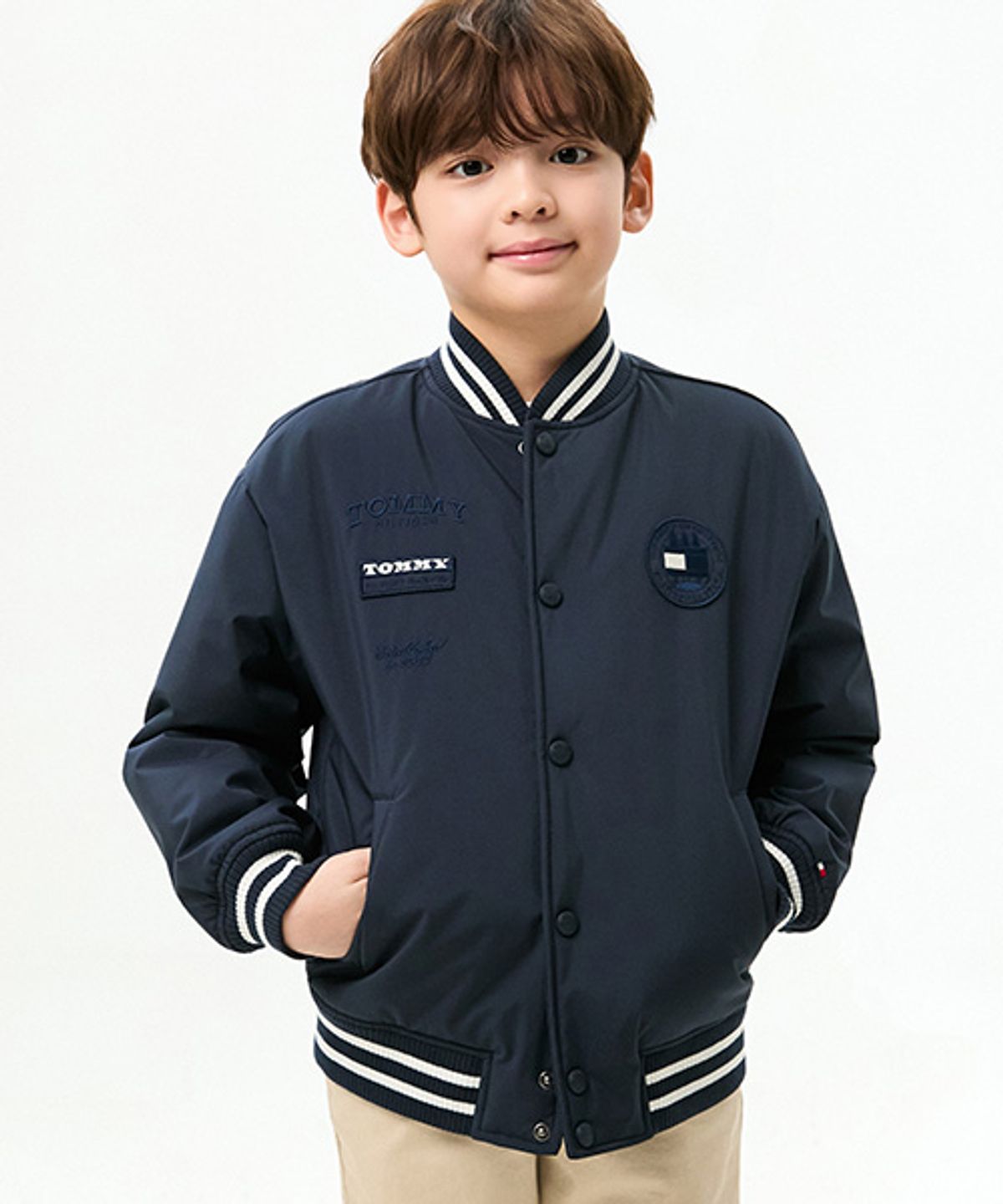 타미힐피거 키즈(TOMMY HILFIGER KIDS) 그래픽 프린트 패딩 봄버