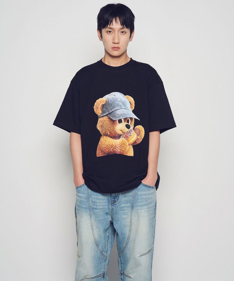 AC BEAR BABY FACE CAP BOY SHORT SLEEVE T-SHIRT