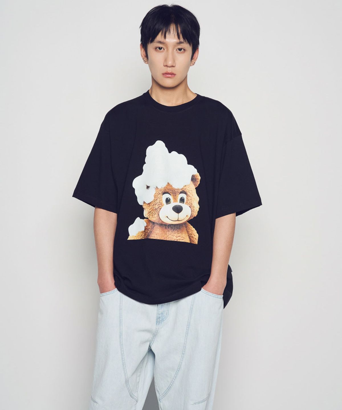 아크메드라비(ACME DE LA VIE) AC BEAR BABY FACE BUBBLE SHORT SLEEVE T-SHIRT