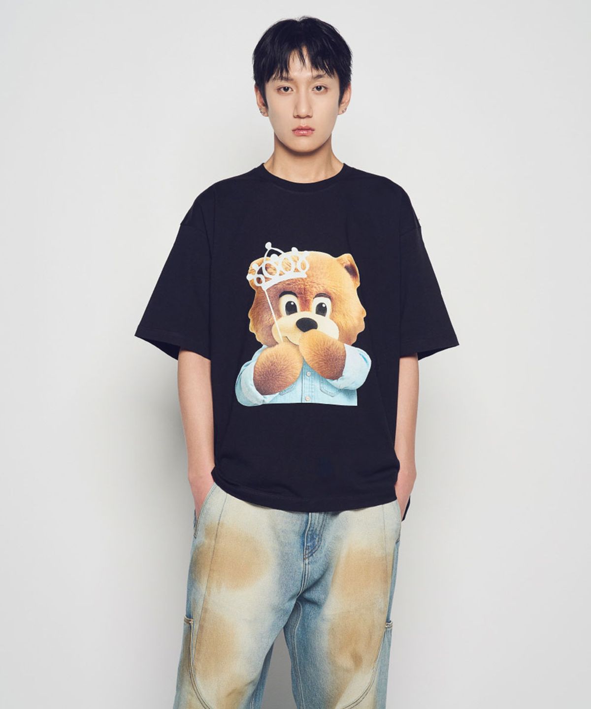 아크메드라비(ACME DE LA VIE) AC BEAR BABY FACE TIARA SHORT SLEEVE T-SHIRT