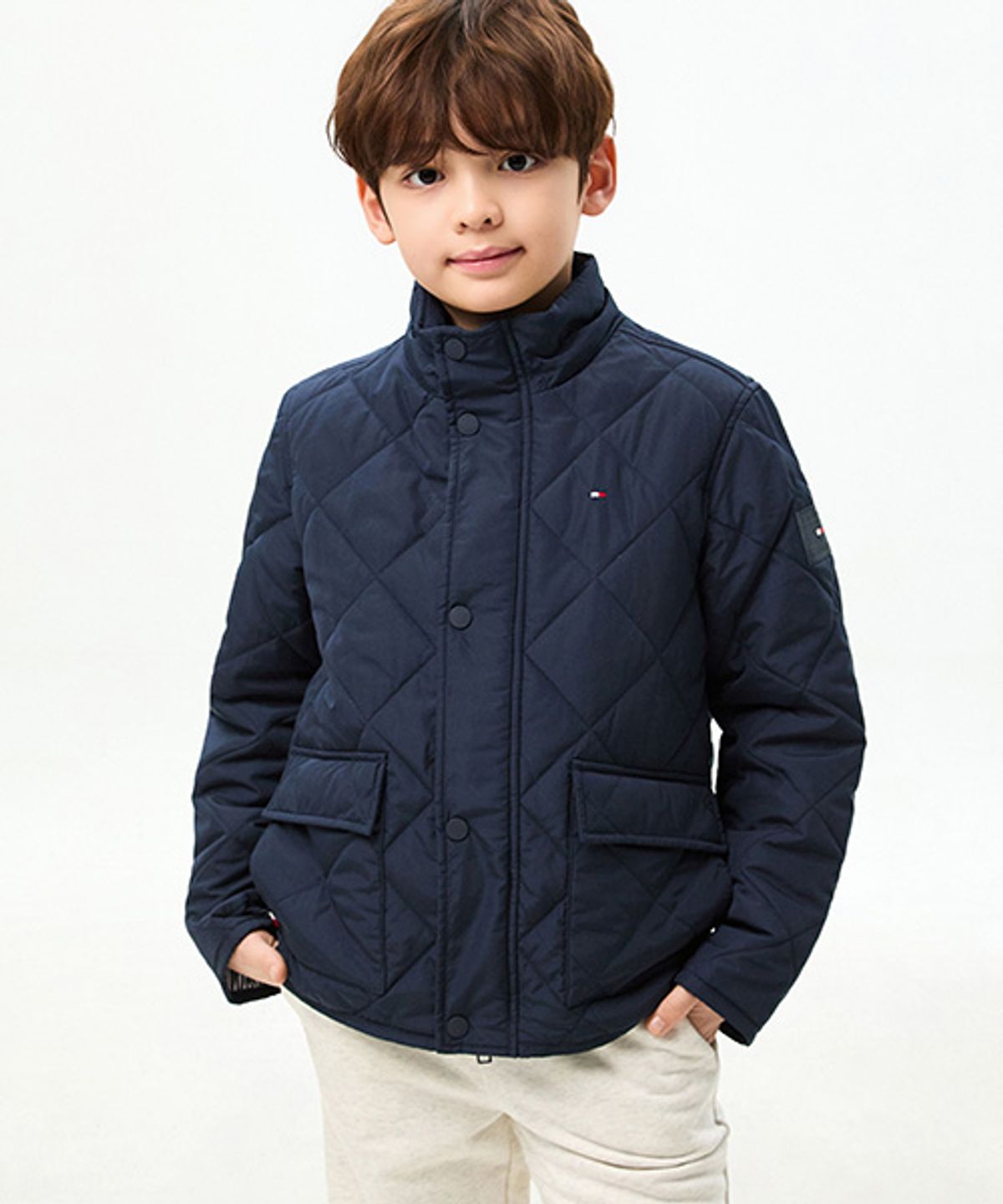 타미힐피거 키즈(TOMMY HILFIGER KIDS) 퀼팅 후드 재킷