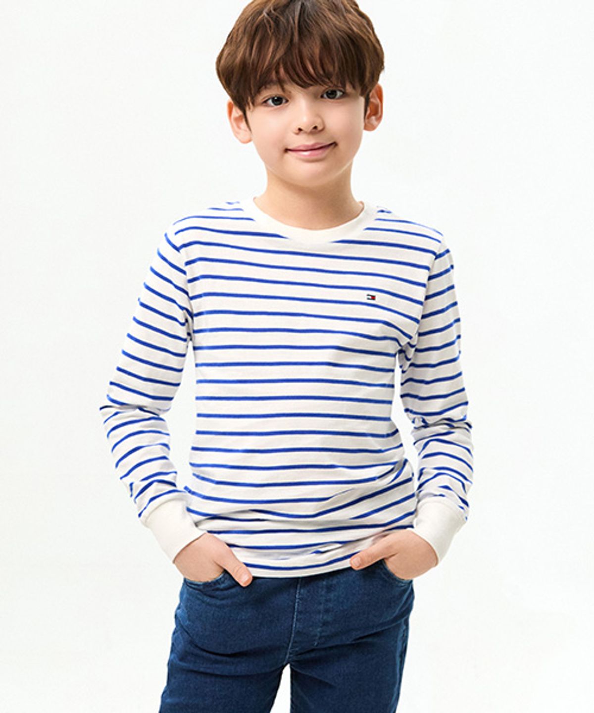 타미힐피거 키즈(TOMMY HILFIGER KIDS) 스트라이프 롱 슬리브 티셔츠