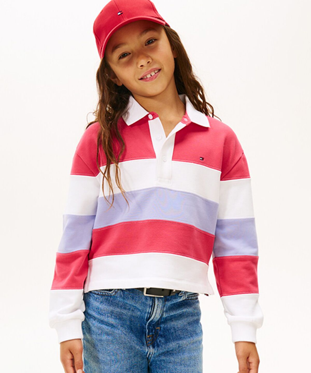 타미힐피거 키즈(TOMMY HILFIGER KIDS) 컬러 블록 폴로 롱 슬리브