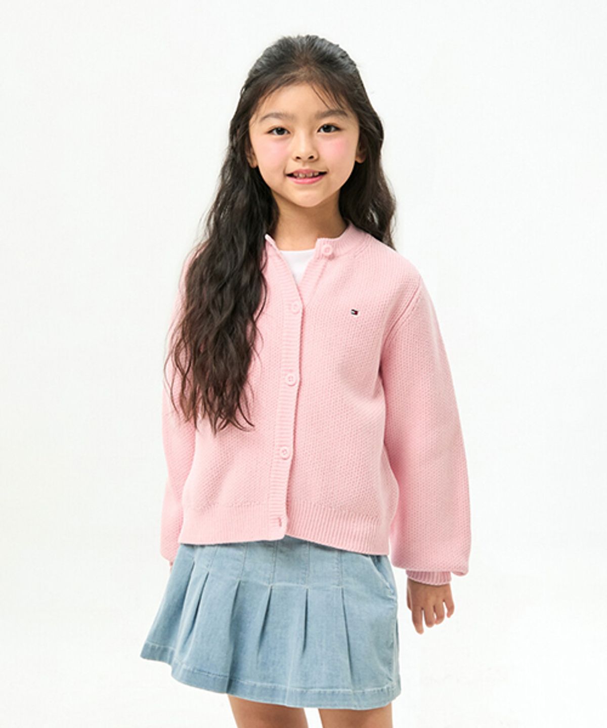 타미힐피거 키즈(TOMMY HILFIGER KIDS) 셔닐 크루넥 가디건