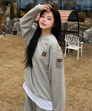 해시태그 워크 맨투맨(멜란지 그레이)