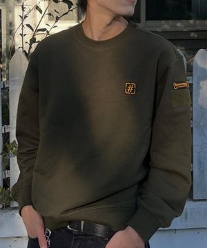 해시태그 워크 맨투맨(카키)