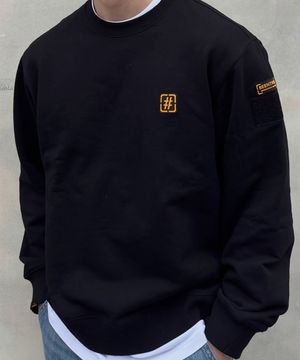 해시태그 워크 맨투맨(블랙)