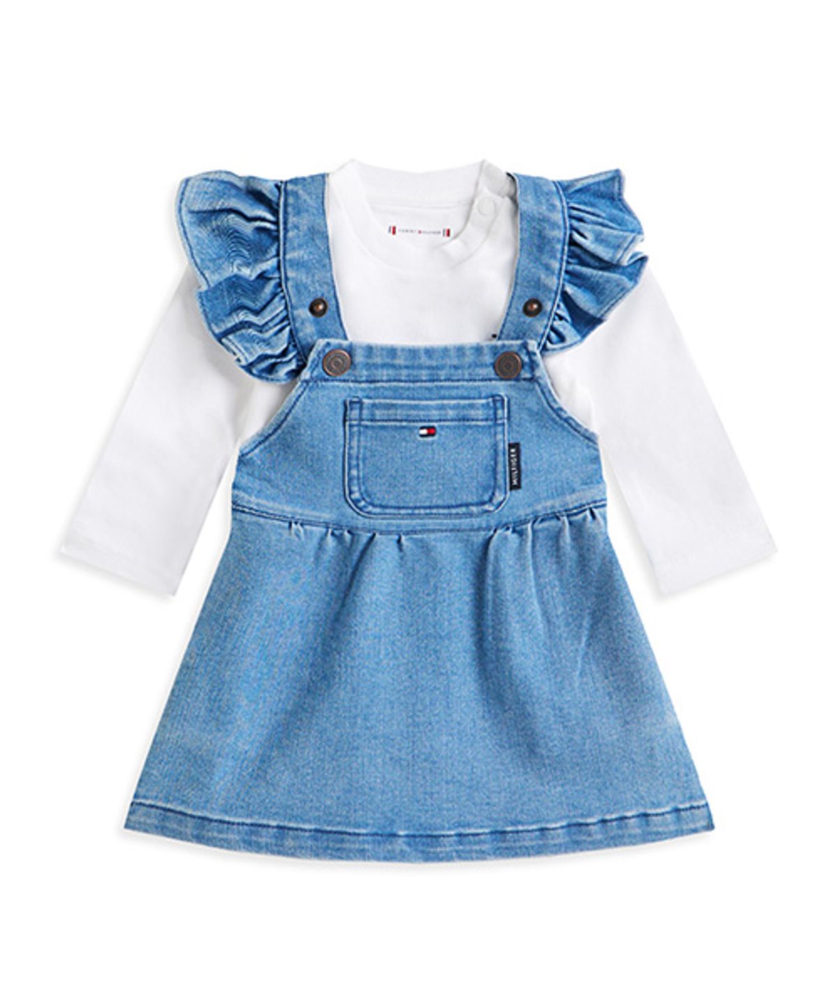 타미힐피거 키즈(TOMMY HILFIGER KIDS) 스트레치 데님 덩가리 드레스