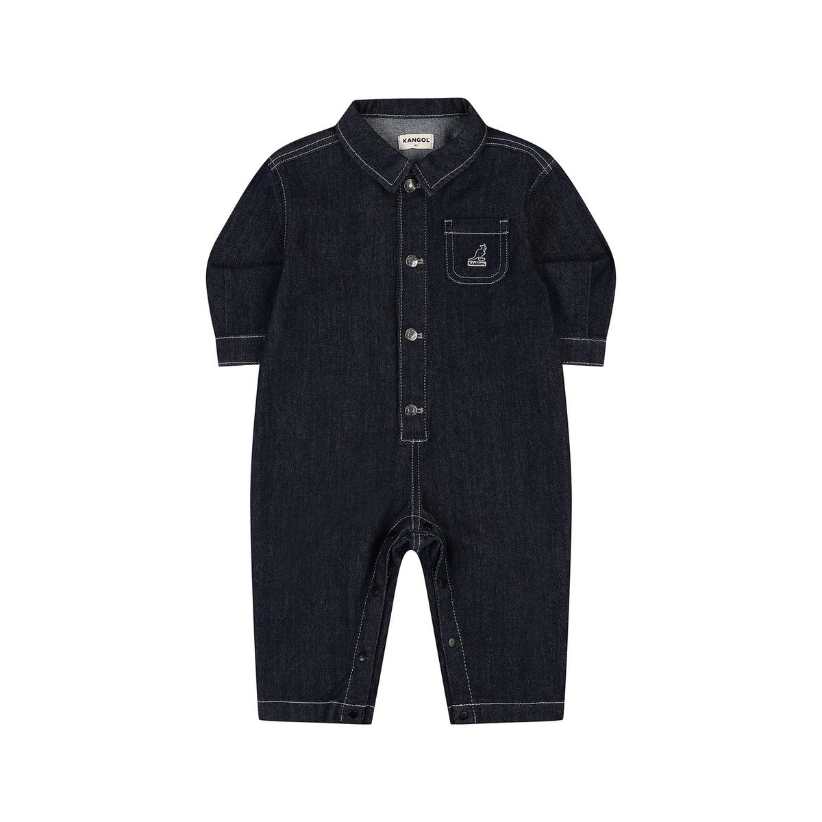 캉골키즈(KANGOL KIDS) [베이비] 데님 점프수트 SA 0D04 네이비
