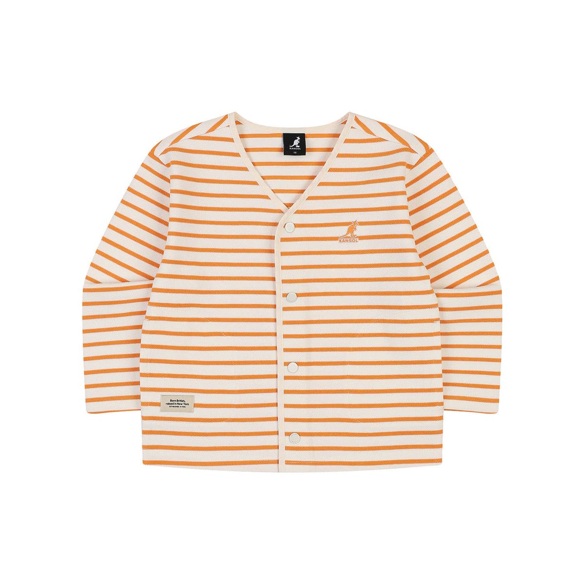 캉골키즈(KANGOL KIDS) 스트라이프 저지 가디건 SA 0002 오렌지