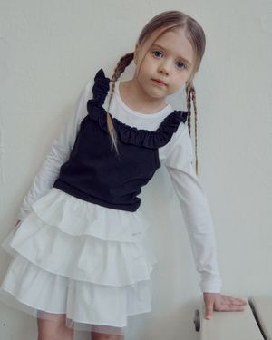 벨 프릴 뷔스티에 SET