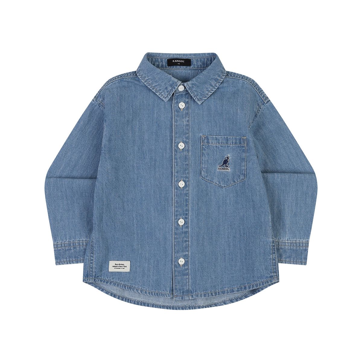 캉골키즈(KANGOL KIDS) 샴브레이 데님 셔츠 SA 0101 블루