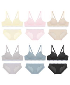 에어로쿨 컴포트핏 노와이어 브라 팬티 세트