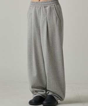 [사계절or기모_원단선택]원턱 와이드 벌룬 스웨트 팬츠