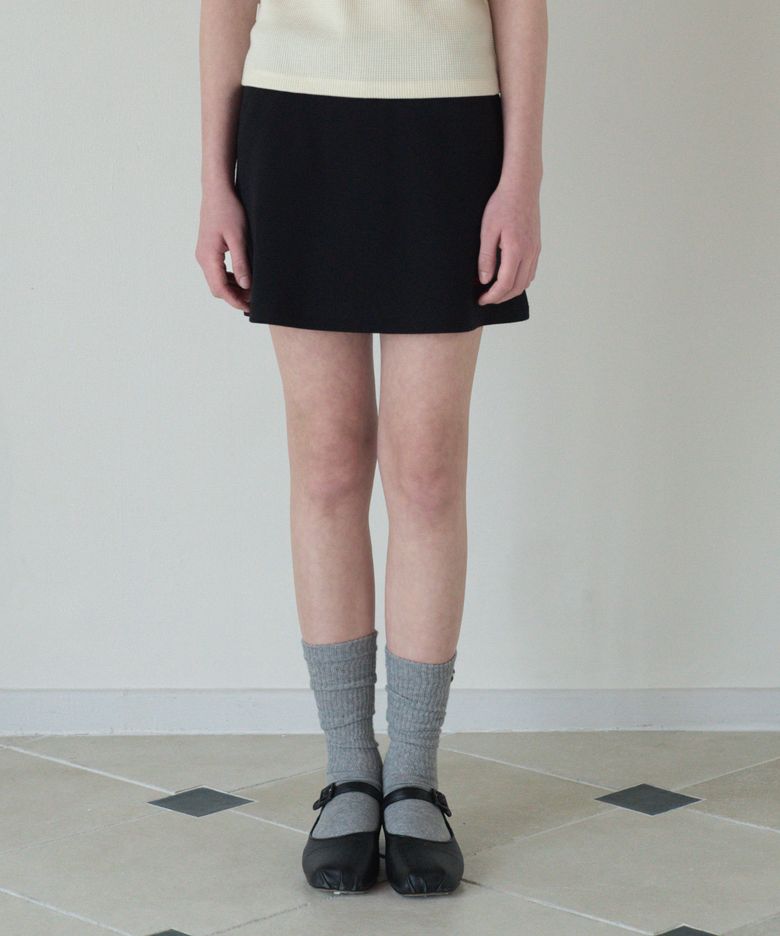 [브랜드위크 20%쿠폰] 50s EMBROIDERED MINI PANTSKIRT_BLACK