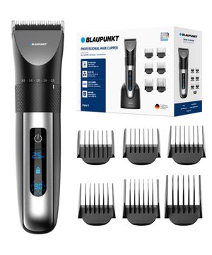 LED 전문가용 이발기 + 충전 거치대 + 6종 빗살캡 세트 5단계 초정밀 길이조절 방수