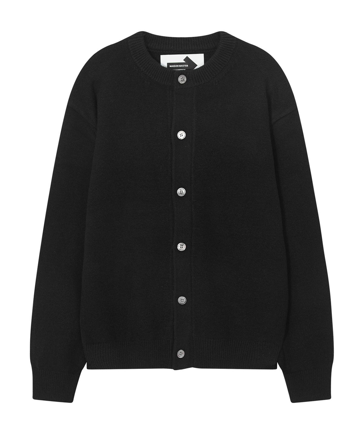 메종마스터(MAISON MASTER) 라운드 가디건 블랙 (round cardigan /black)