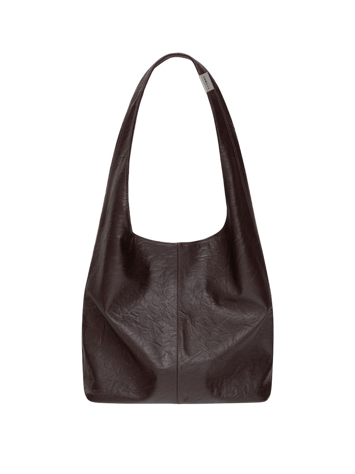 글로니(GLOWNY) G LEATHER SHOULDER BAG (BROWN)