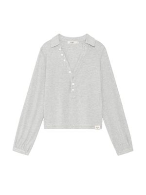 G GENTLE HENLEY TOP (MELANGE GRAY)