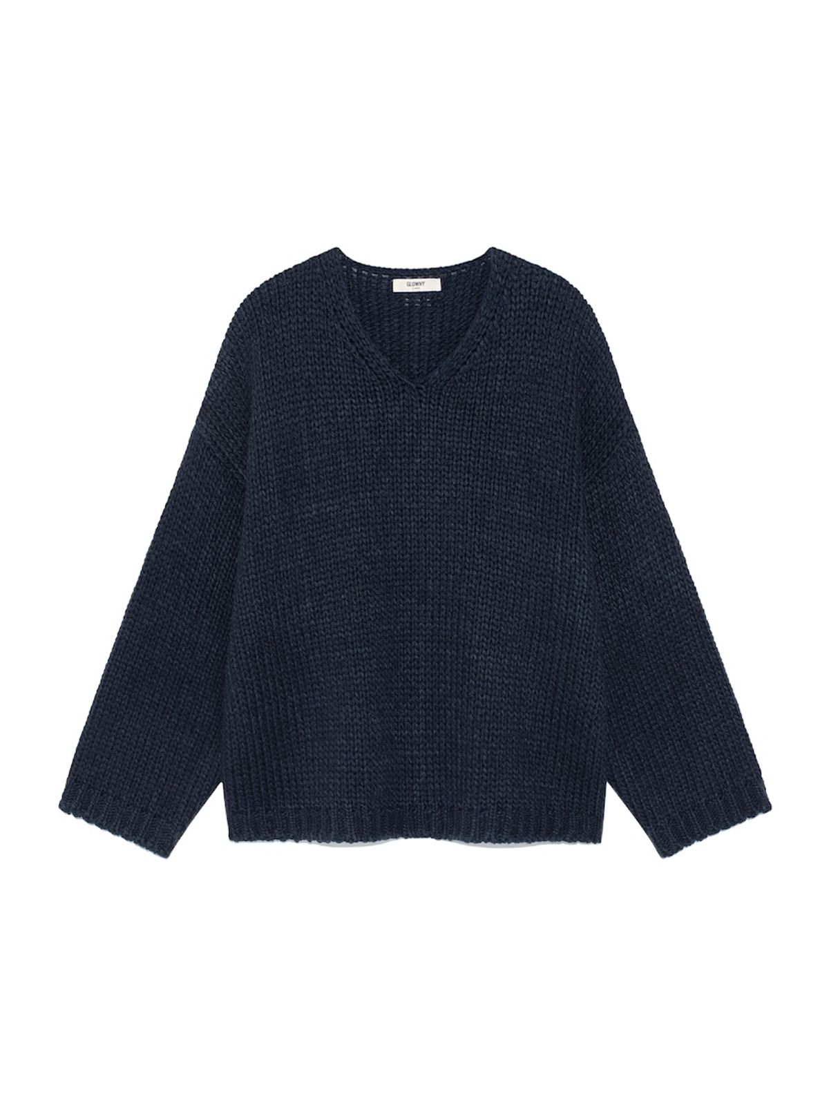 글로니(GLOWNY) G COZY OVER KNIT TOP (NAVY)