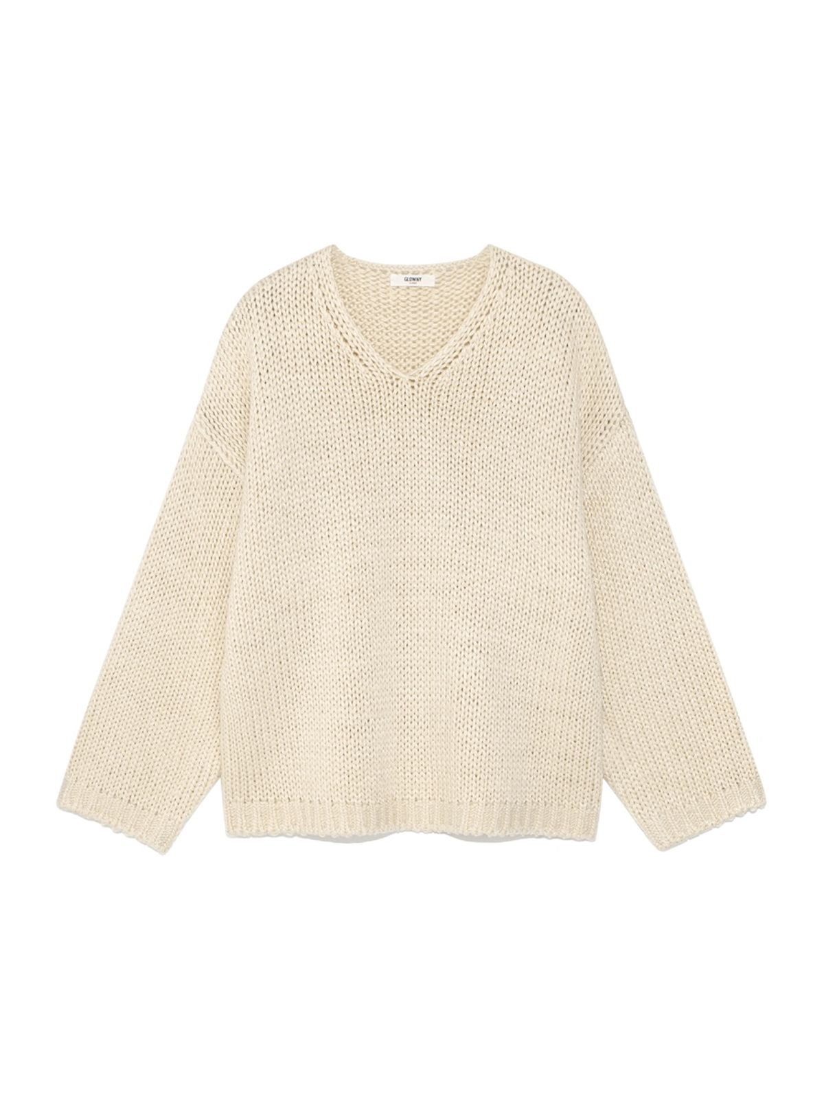 글로니(GLOWNY) G COZY OVER KNIT TOP (CREAM)