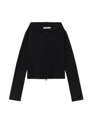 G CLASSIC ESSENTIAL RIB ZIP-UP (BLACK)